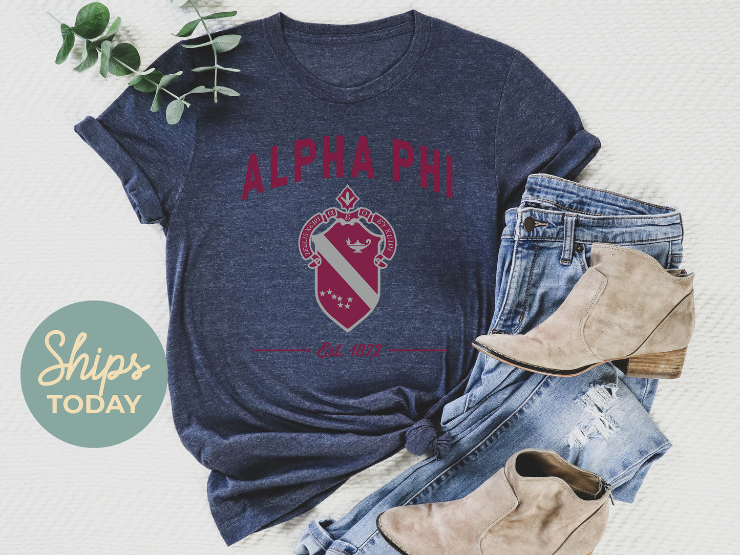 Alpha Phi Loyalty Crest Sorority T-shirt _ 4425g