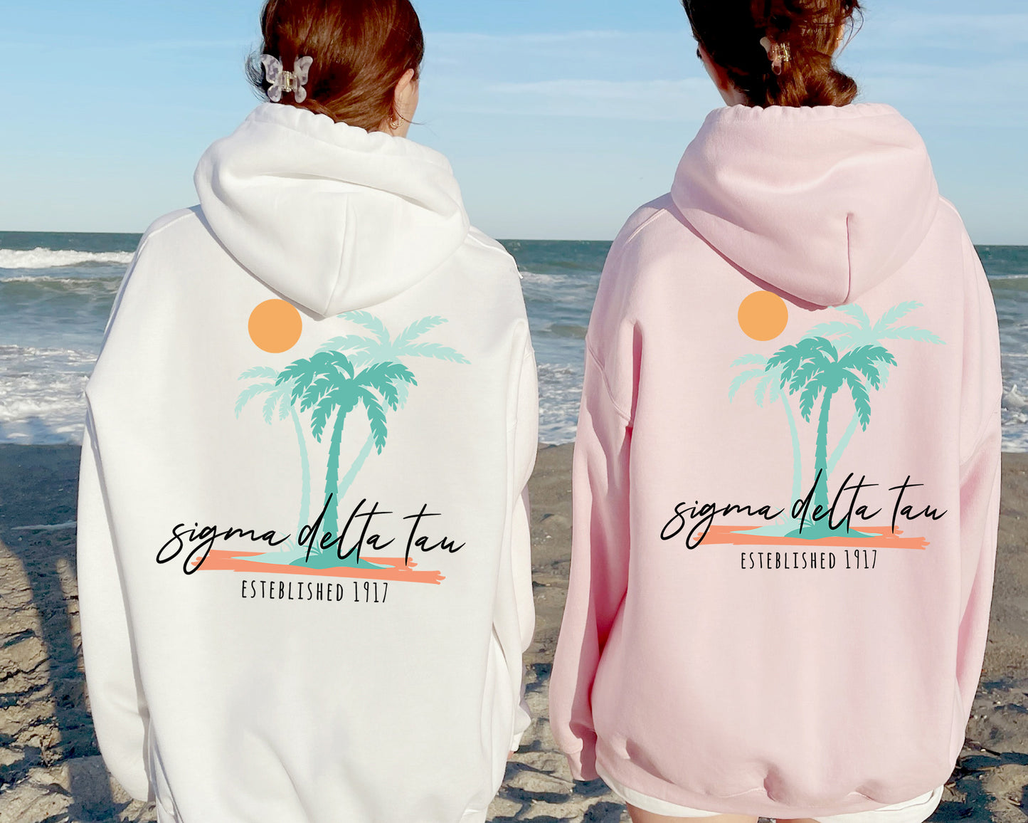 Sigma Delta Tau Island Sisterhood Sorority Hoodie _ 33580g