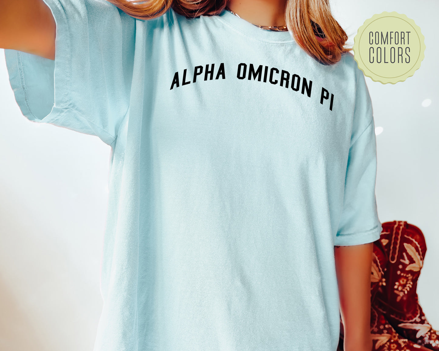 Alpha Omicron Pi Just Bold Comfort Colors Sorority T-shirt _ 2373g