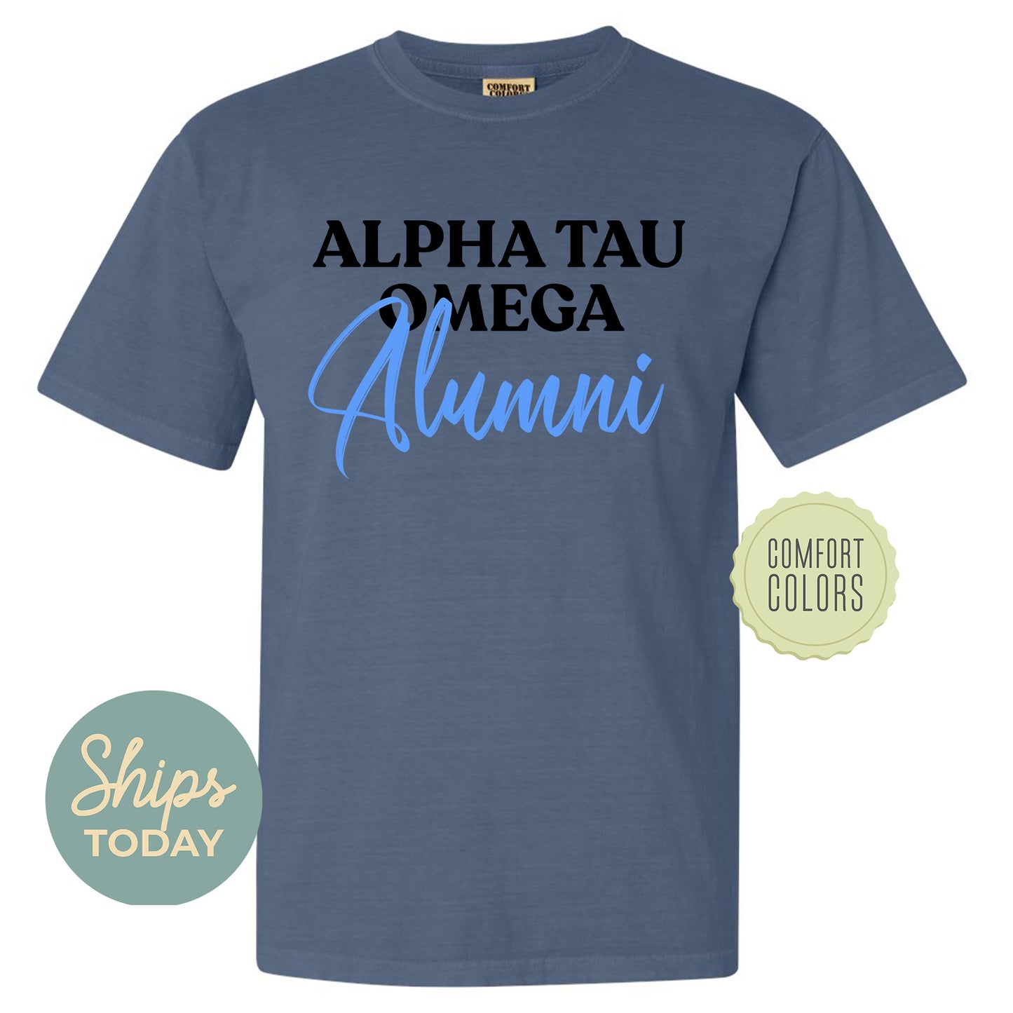 Alpha Tau Omega Alumni Comfort Colors Fraternity T-shirt _ 30763g