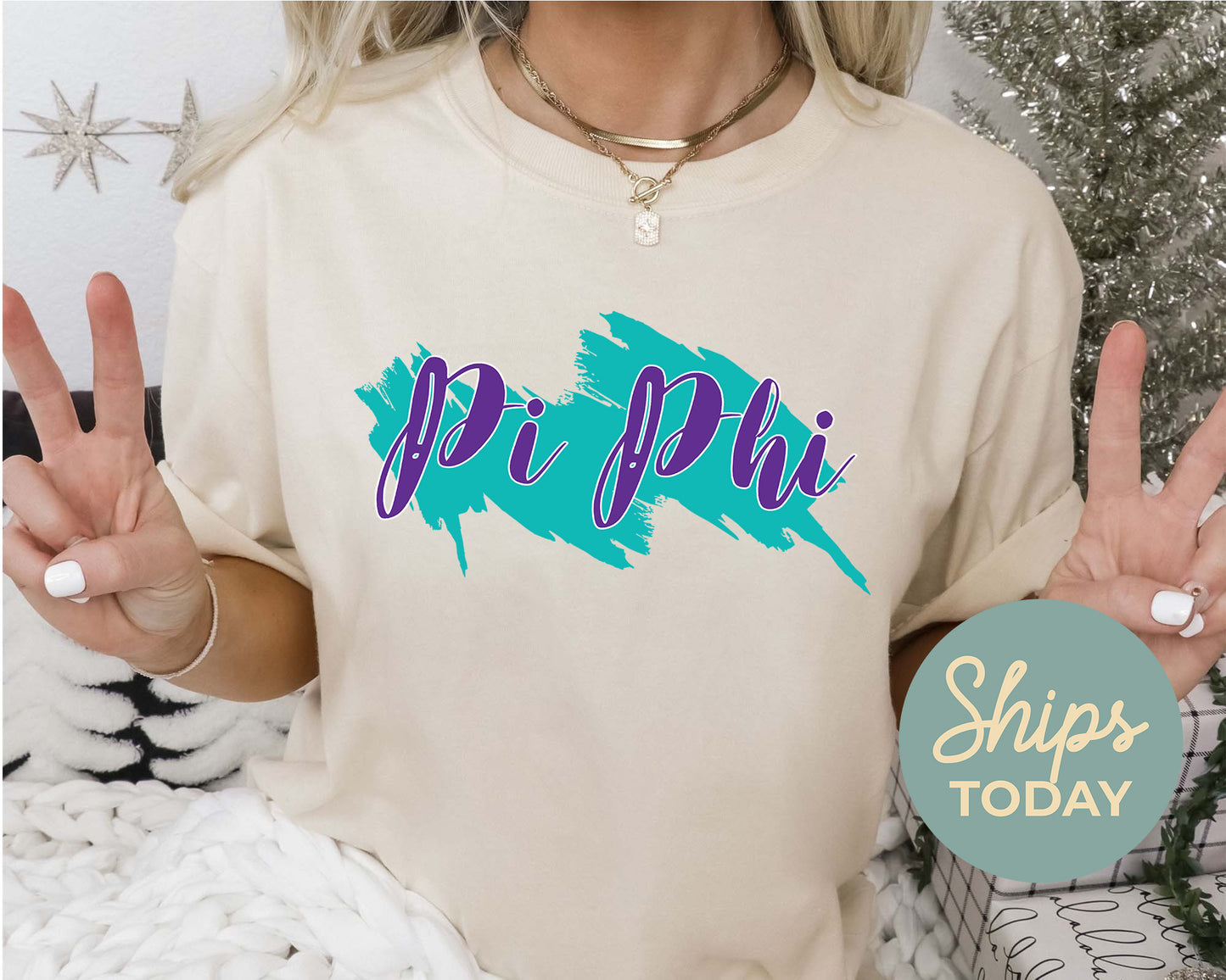 Pi Beta Phi Paint Party Sorority T-shirt _ 4492g