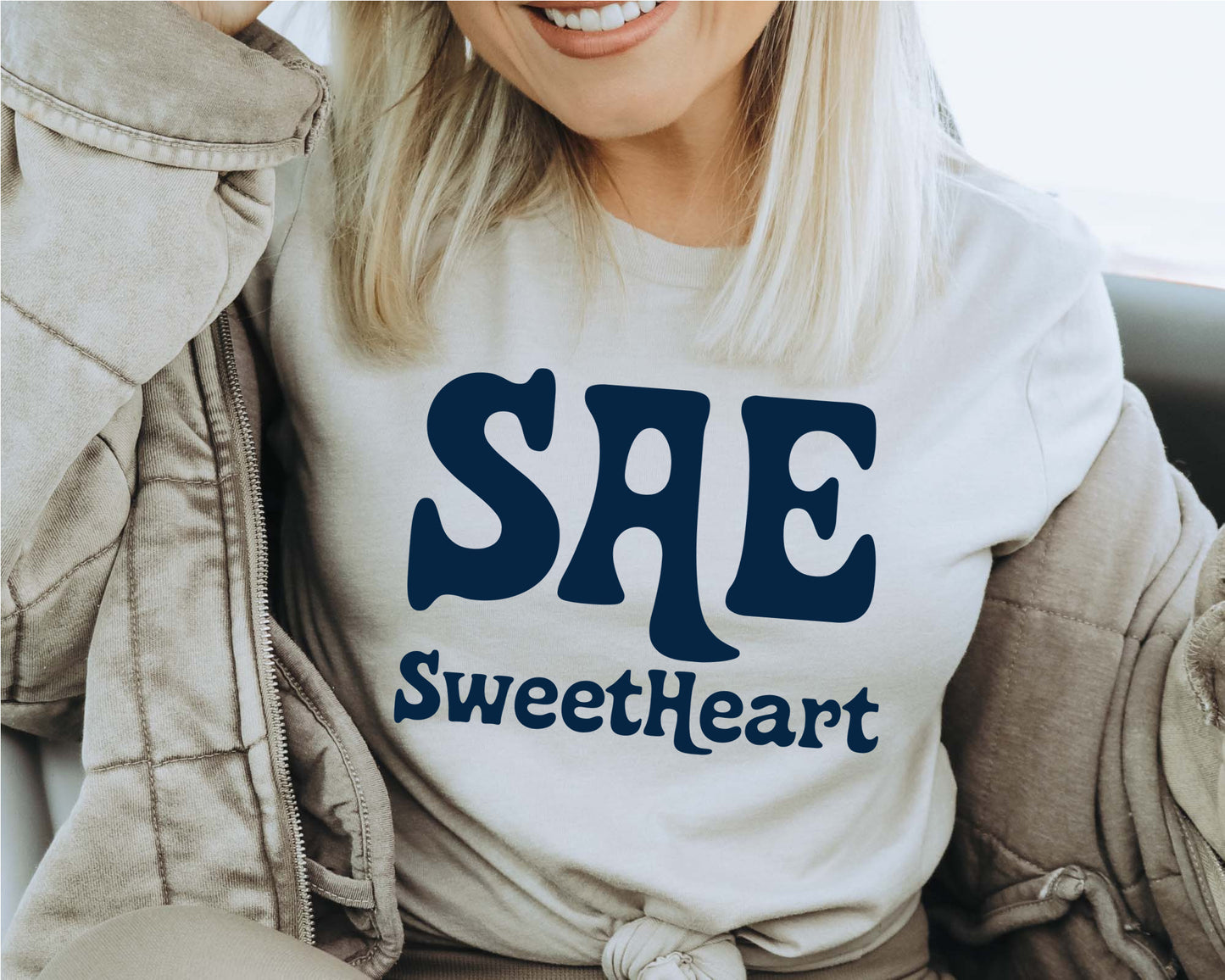 Sigma Alpha Epsilon Trendy Sweetheart Fraternity T-shirt _ 2009g