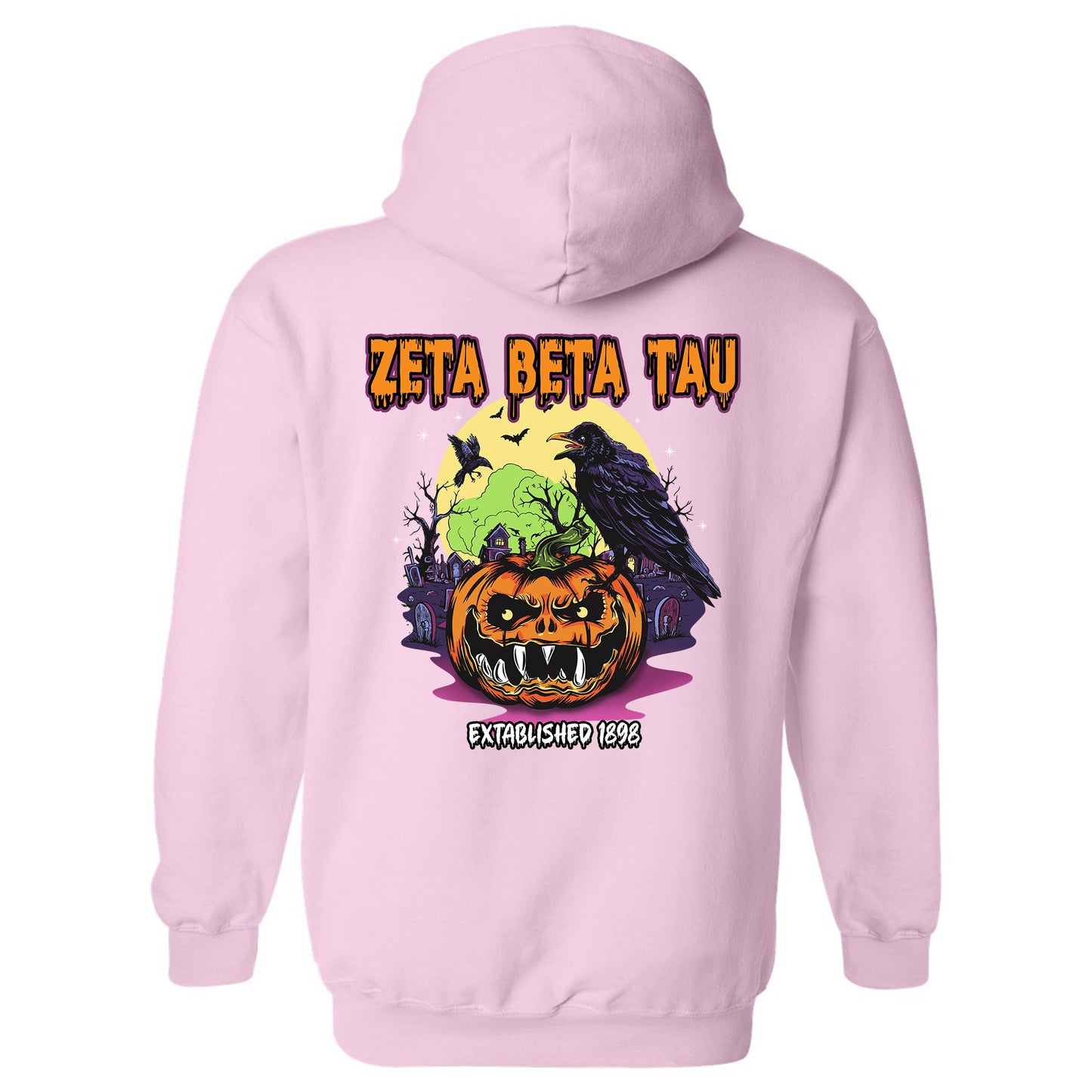 Zeta Beta Tau Halloween Bats Fraternity Hoodie _ 36281g
