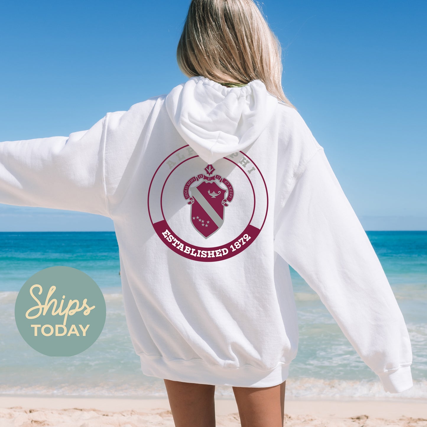 Alpha Phi Crested Tradition Sorority Hoodie _ 32821g