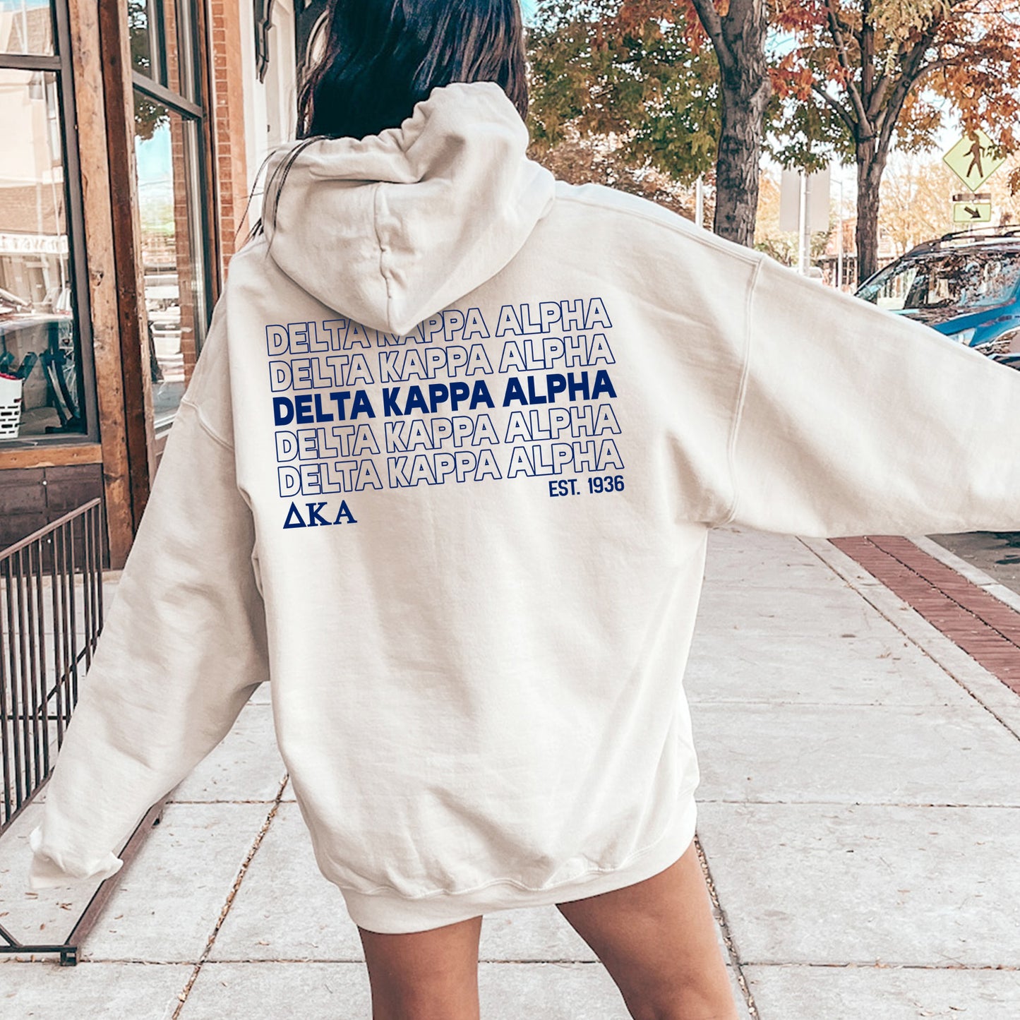 Delta Kappa Alpha Repeating Letters COED Hoodie _ 35587g