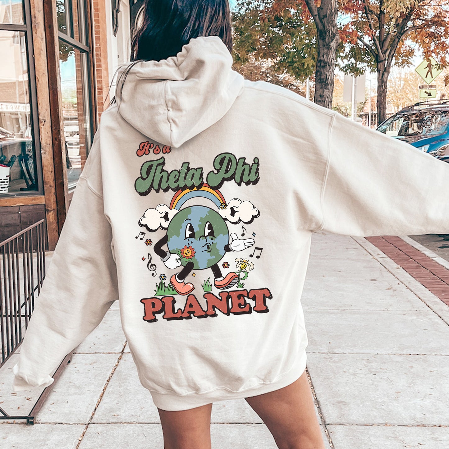 Theta Phi Alpha Kinder Planet Sorority Hoodie _ 35435g