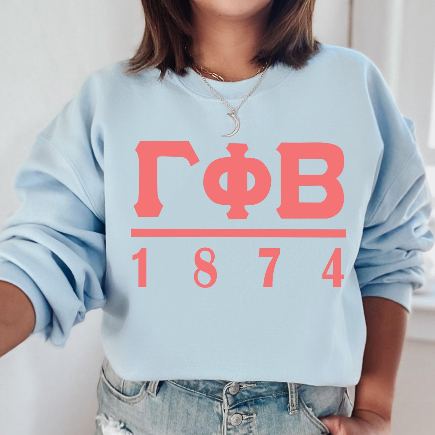 Gamma Phi Beta Monochromatic Sorority Sweatshirt _ 30857g