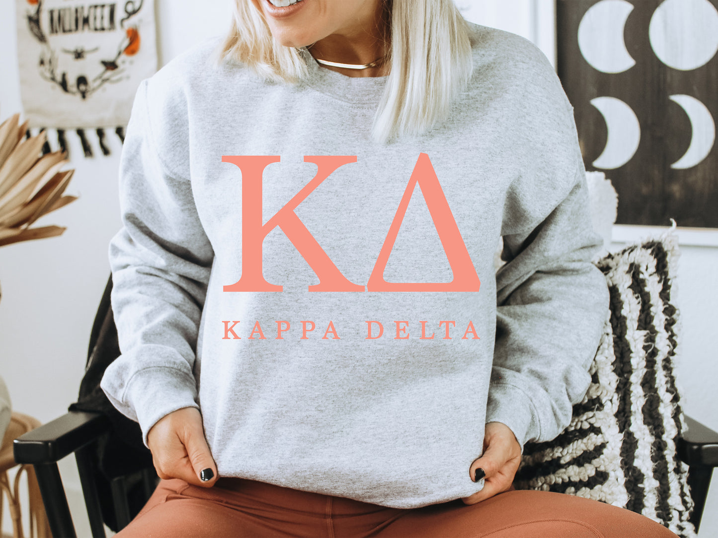 Kappa Delta Pink Personality Sorority Sweatshirt _ 664g