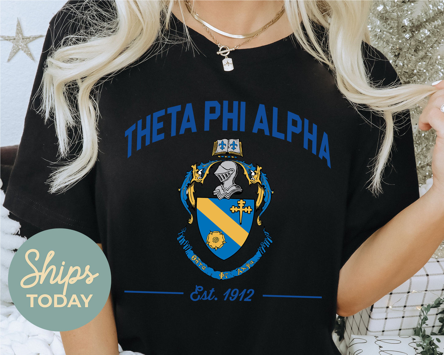 Theta Phi Alpha Loyalty Crest Sorority T-shirt _ 4444g
