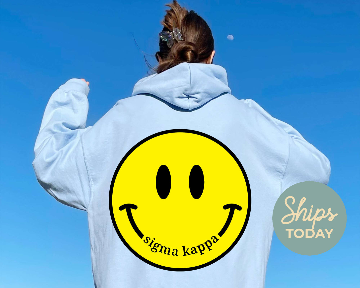Sigma Kappa Smiley Face Sorority Hoodie _ 32864g