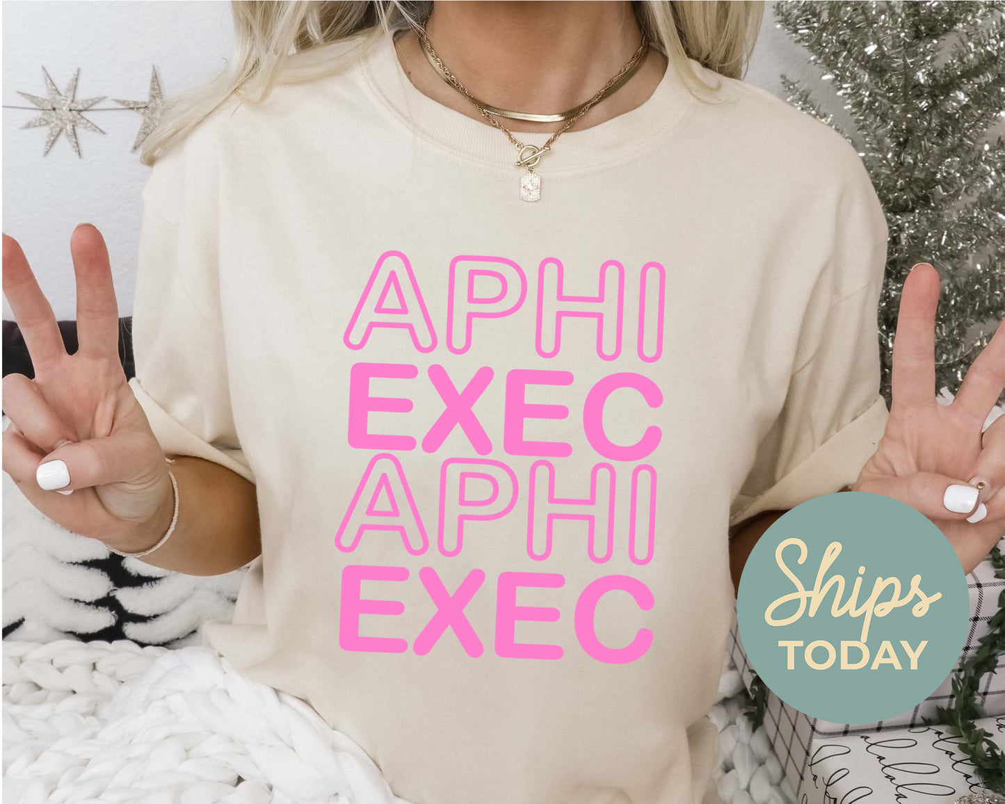 Alpha Phi Executive Sisterhood Sorority T-shirt _ 30905g