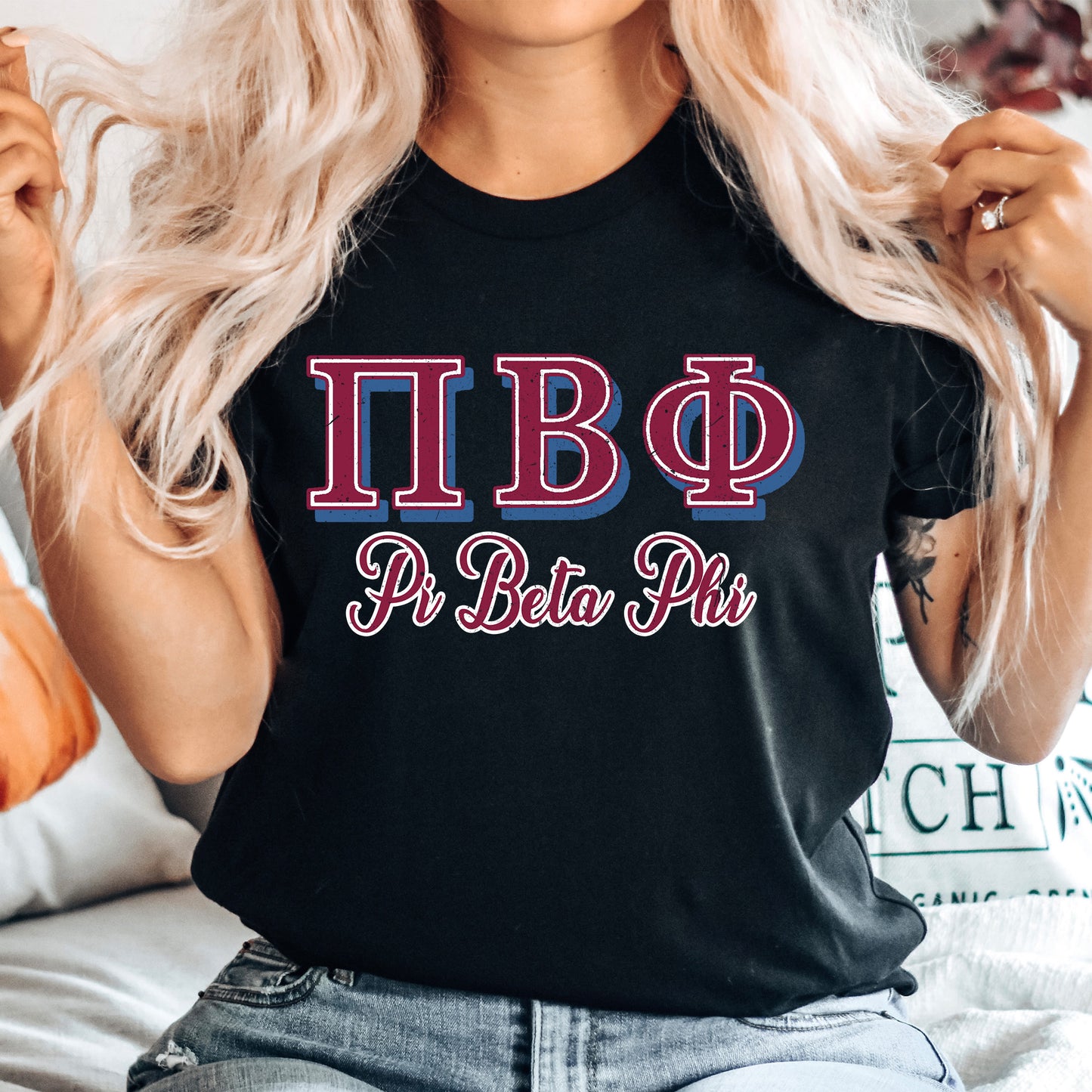 Pi Beta Phi Greek Colors Sorority T-shirt _ 36089g