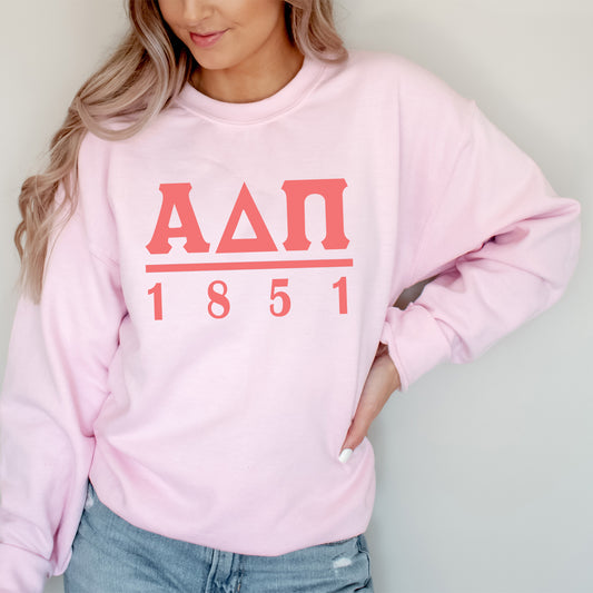 Alpha Delta Pi Monochromatic Sorority Sweatshirt _ 30844g