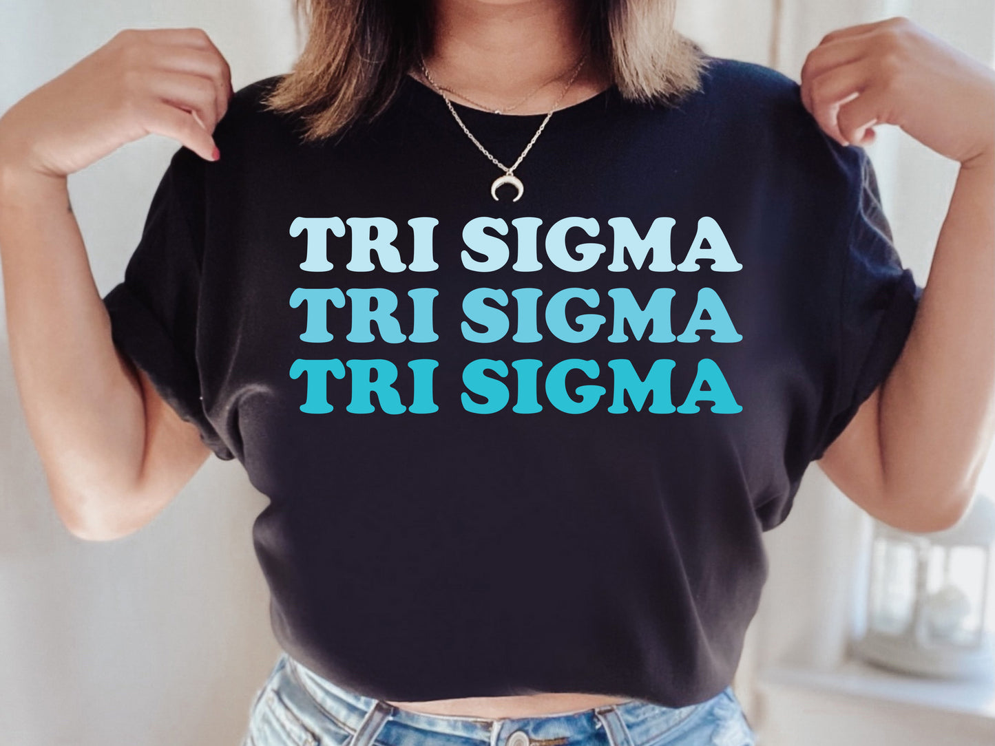 Sigma Sigma Sigma Touch of Blue Sorority T-shirt _ 2600g