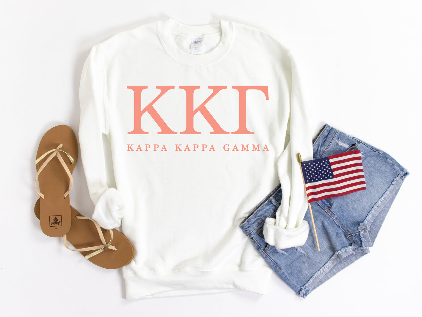 Kappa Kappa Gamma Pink Personality Sorority Sweatshirt _ 665g