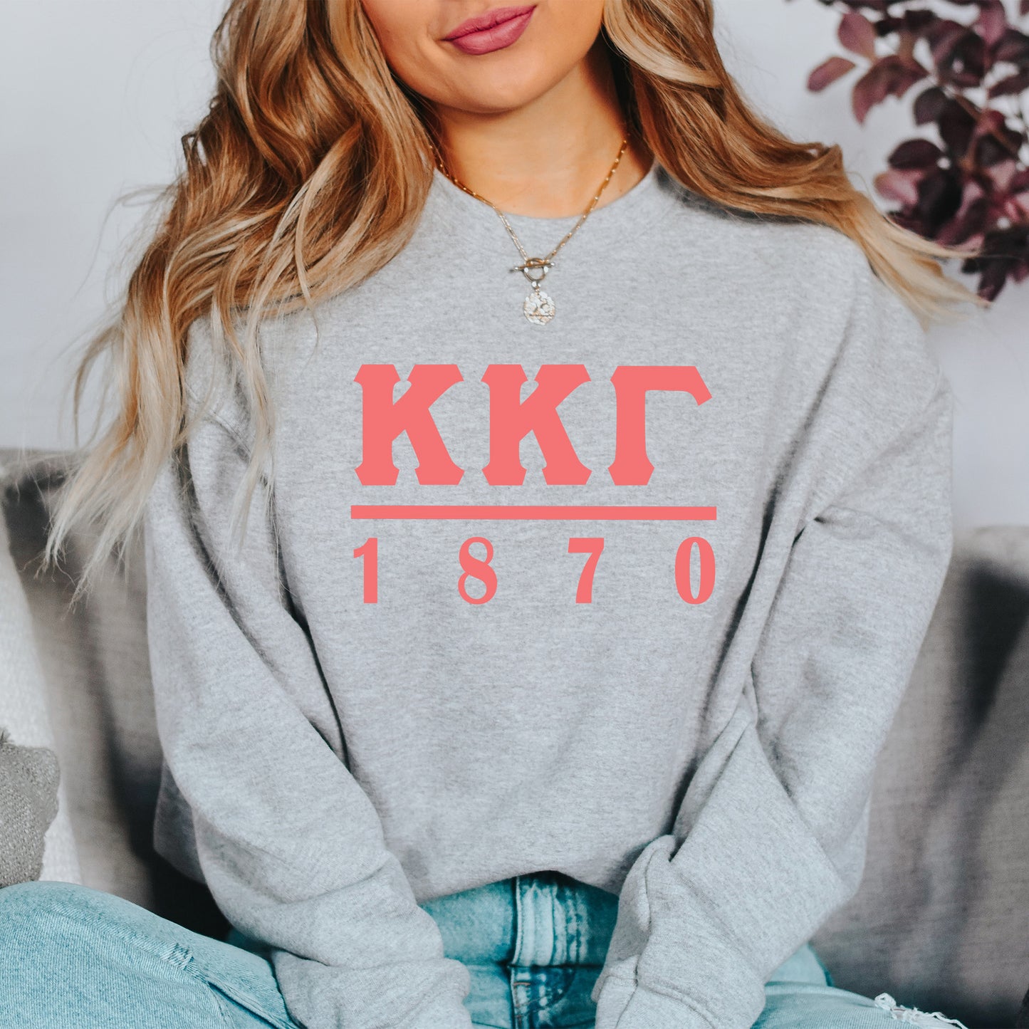 Kappa Kappa Gamma Monochromatic Sorority Sweatshirt _ 30860g