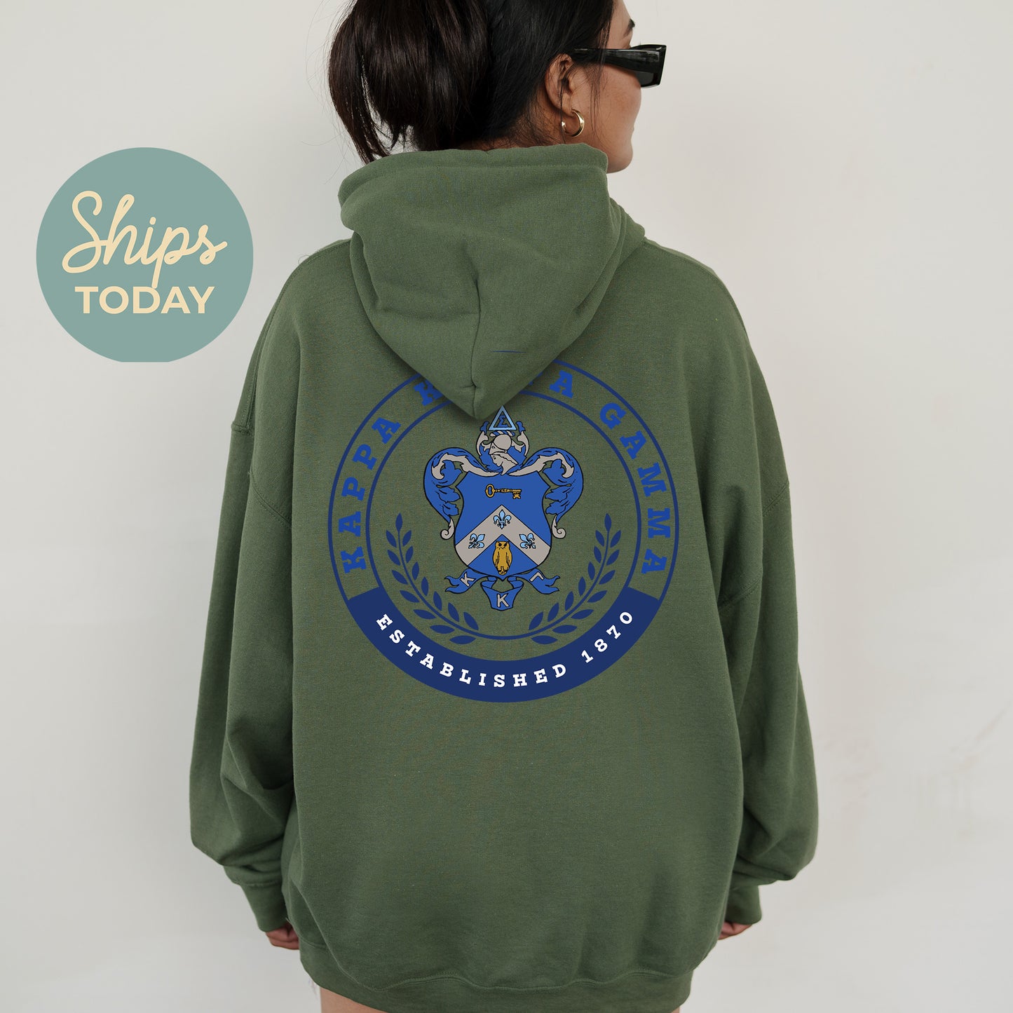 Kappa Kappa Gamma Crested Tradition Sorority Hoodie _ 32833g