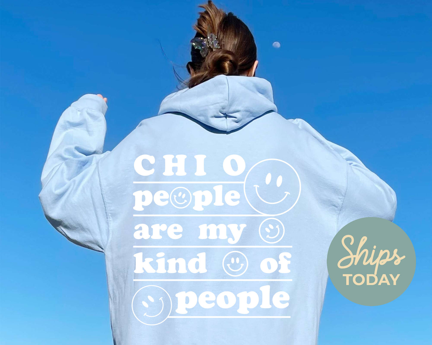Chi Omega My Kind of People Sorority Hoodie _ 33267g