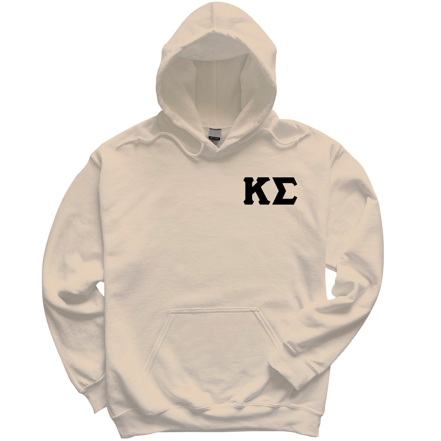 a white hoodie with the kz logo on it