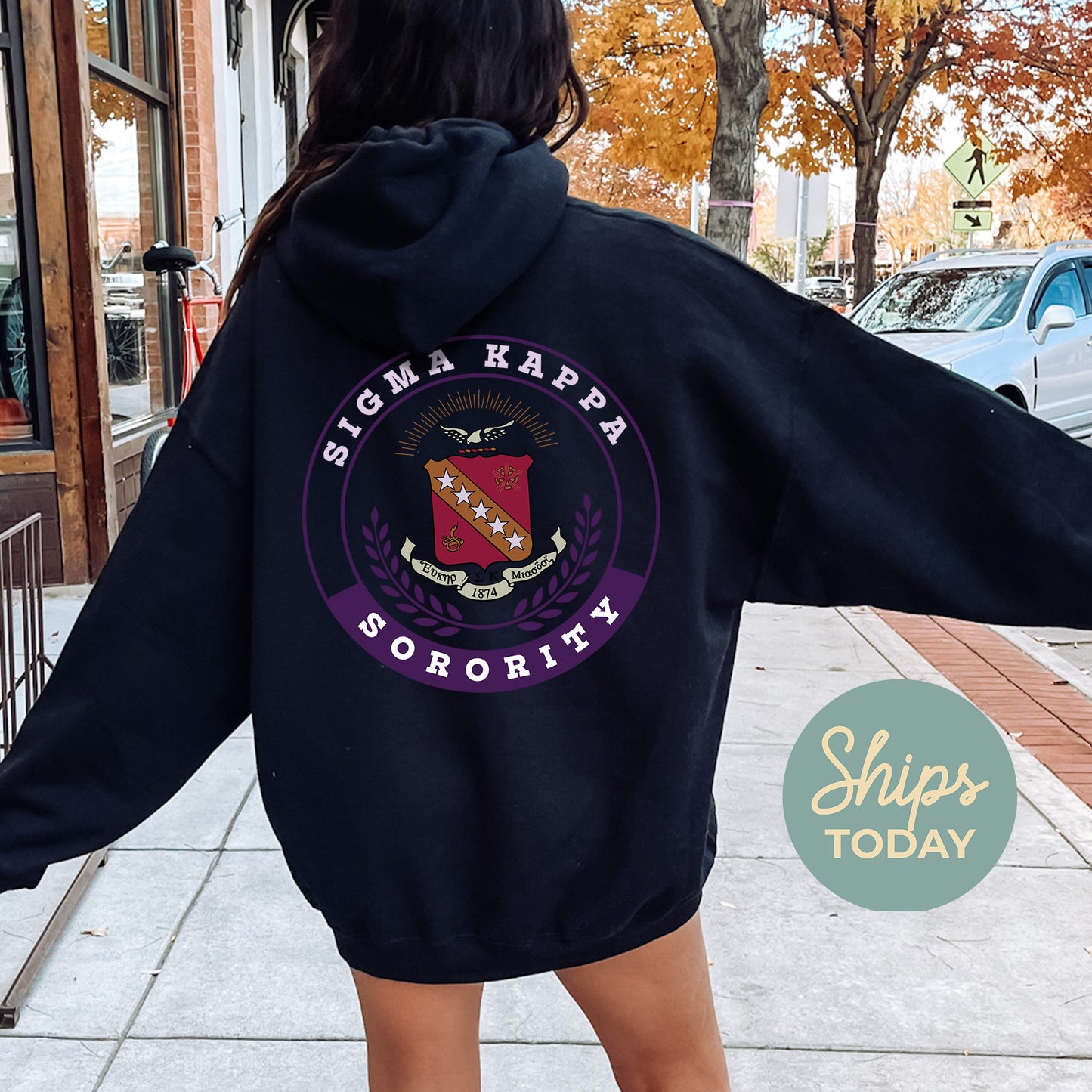Sigma Kappa Crested Tradition Sorority Hoodie _ 32838g