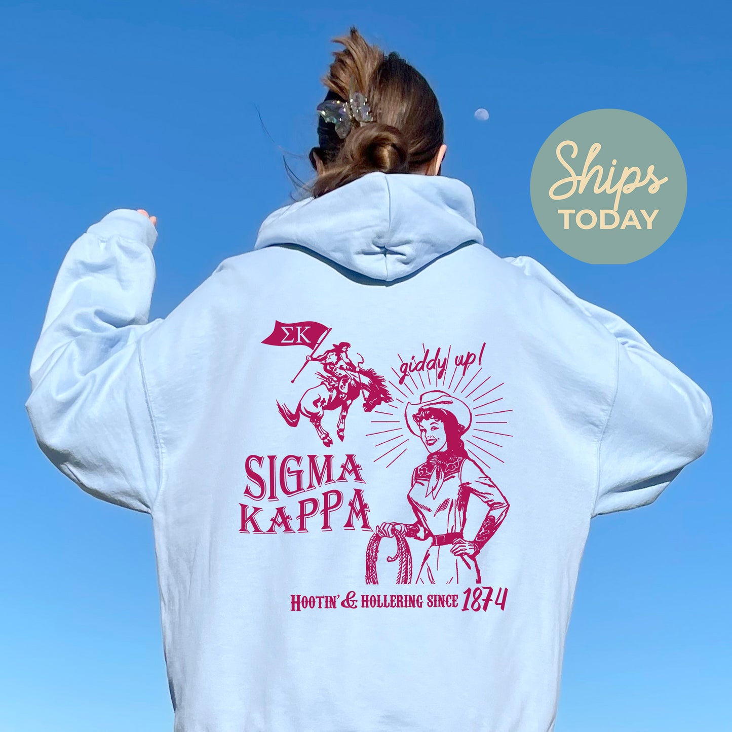 Sigma Kappa Giddy Up Sorority Hoodie _ 36195g