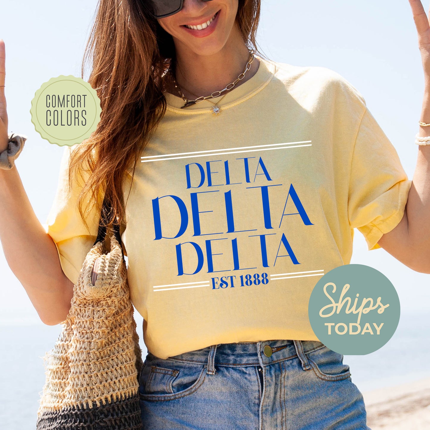 Delta Delta Delta Greek Harmony Comfort Colors Sorority T-shirt _ 34974g