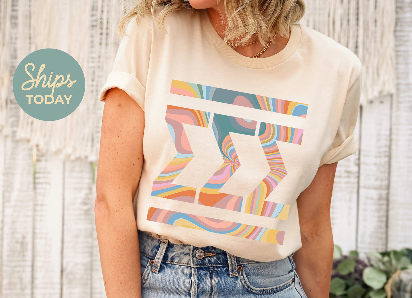 Sigma Sigma Sigma Multicolor Letters Sorority T-shirt _ 30484g