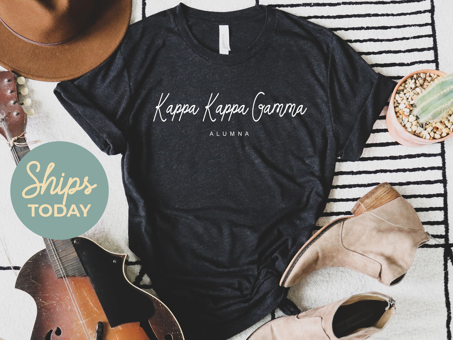 Kappa Kappa Gamma Flashy Alumna Sorority T-shirt _ 2542g