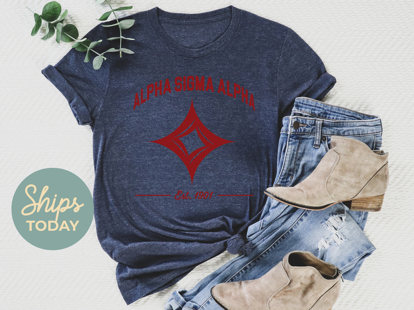 Alpha Sigma Alpha Loyalty Crest Sorority T-shirt _ 4426g