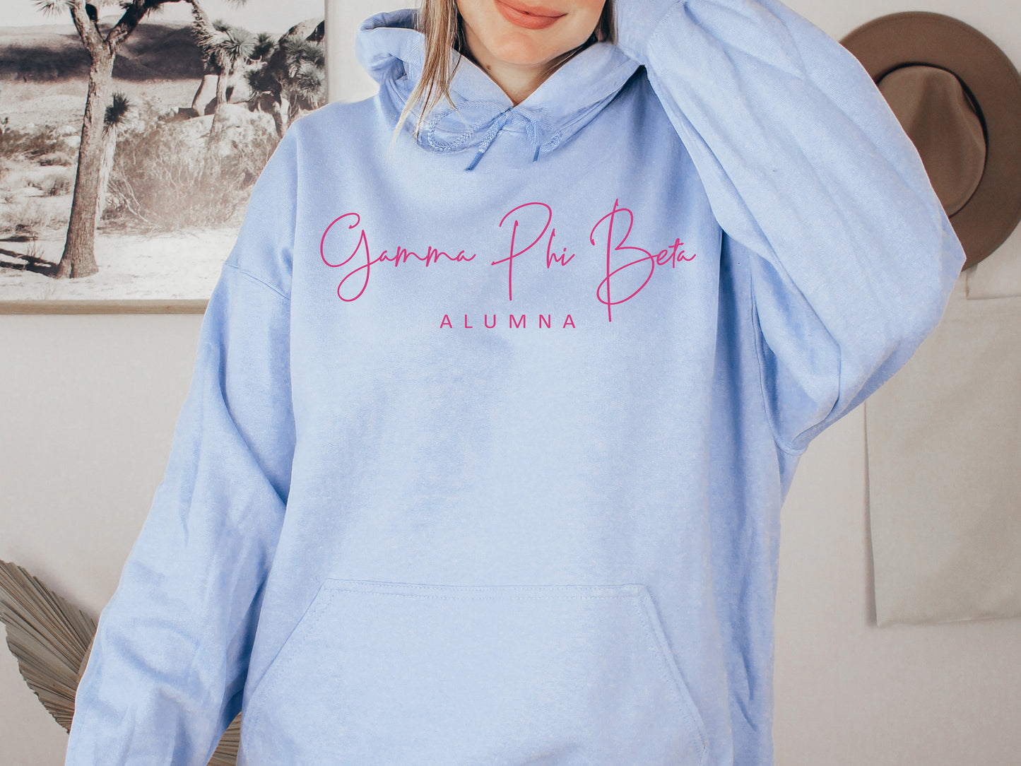 Gamma Phi Beta Simple and Sweet Alumna Sorority Hoodie _ 506g