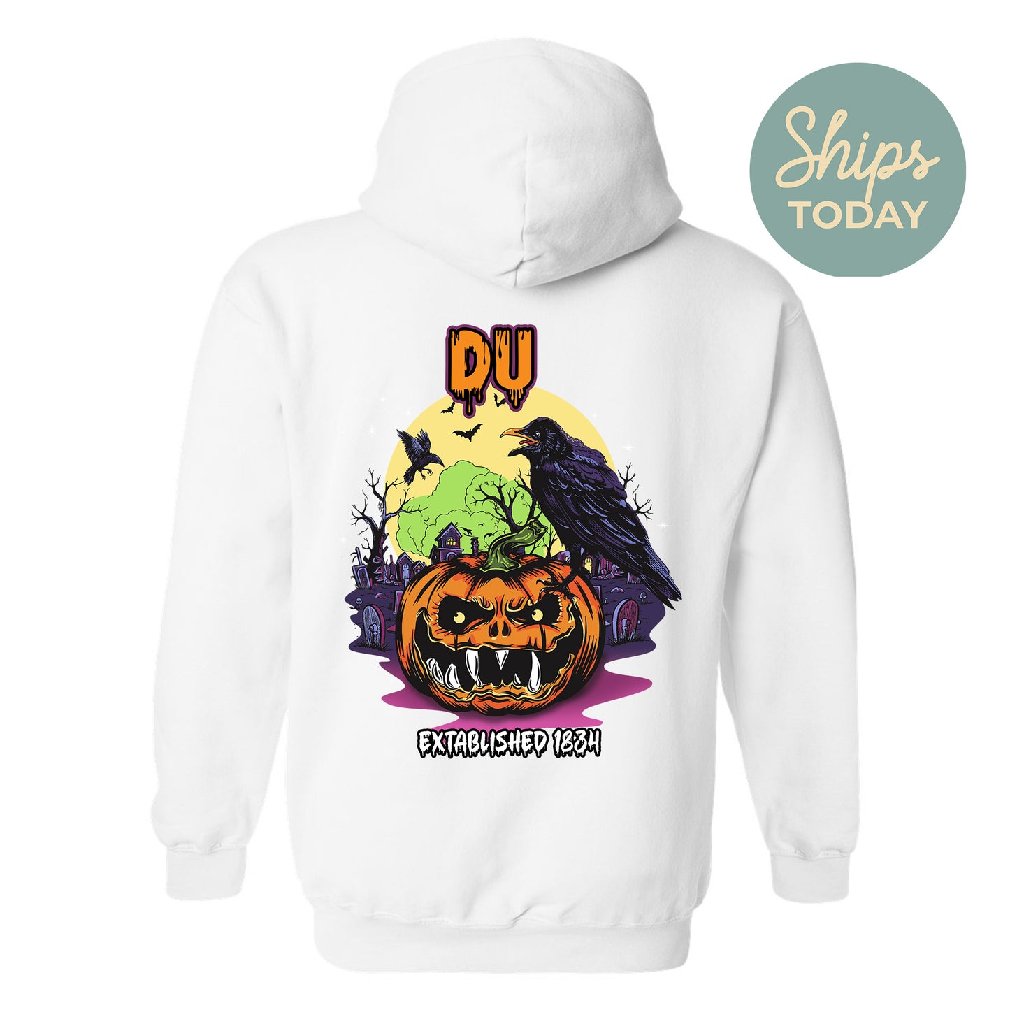 Delta Upsilon Halloween Bats Fraternity Hoodie _ 36261g