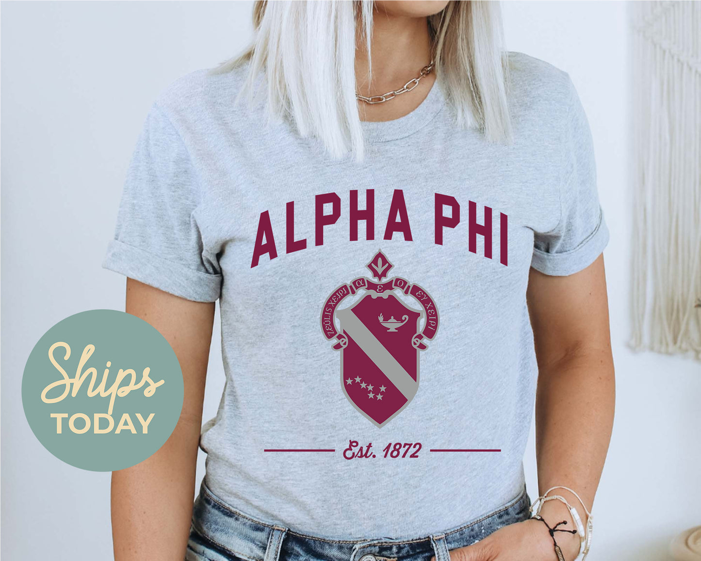 Alpha Phi Loyalty Crest Sorority T-shirt _ 4425g
