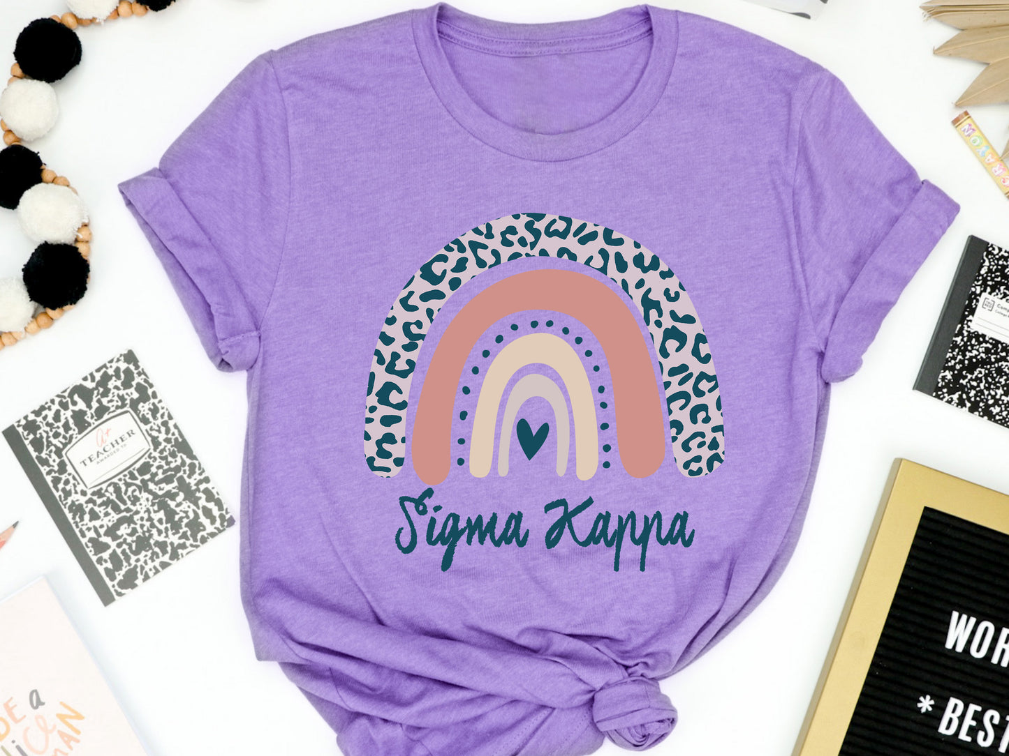 Sigma Kappa Greek Rainbow Sorority T-shirt _ 2755g