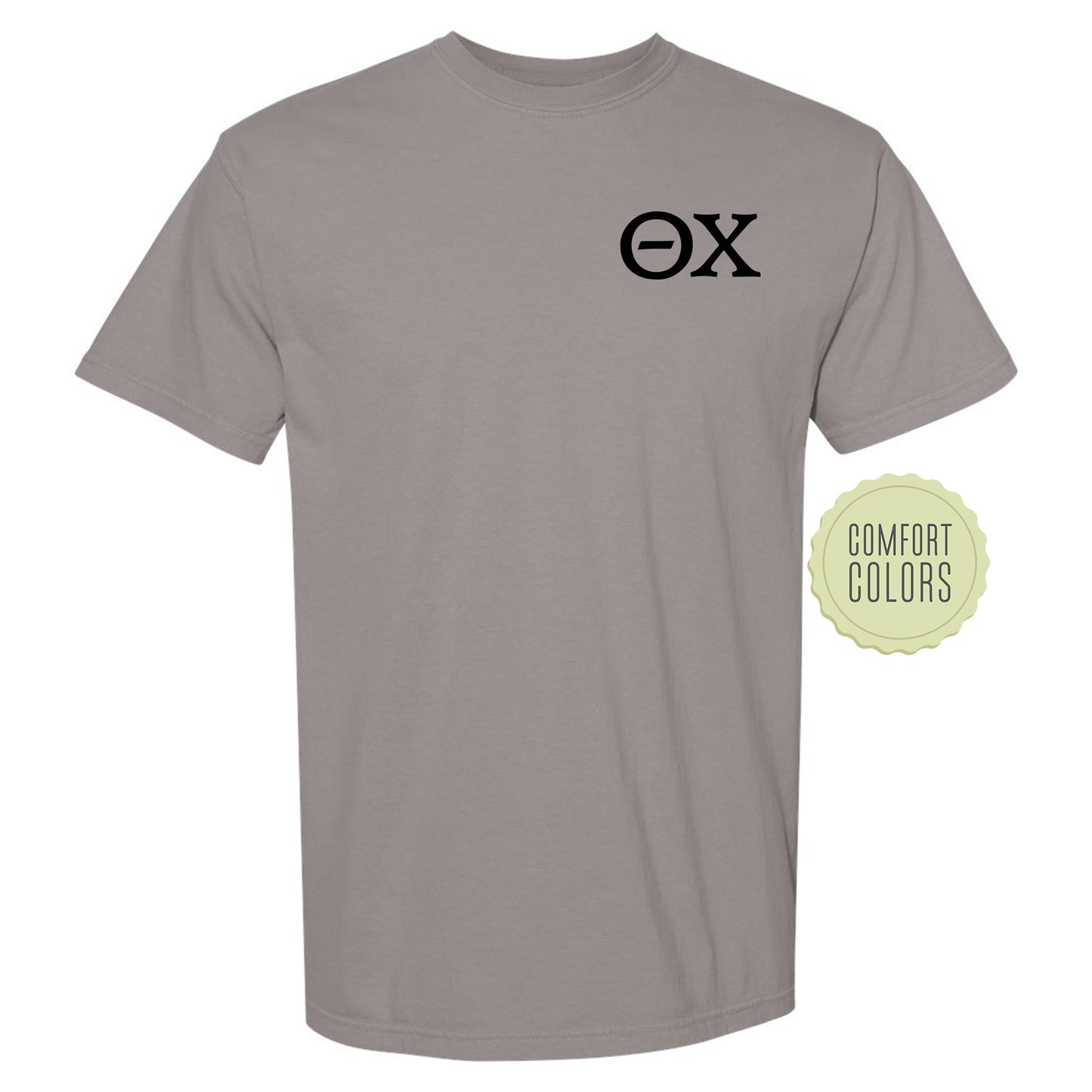 a grey shirt with the word ox on it