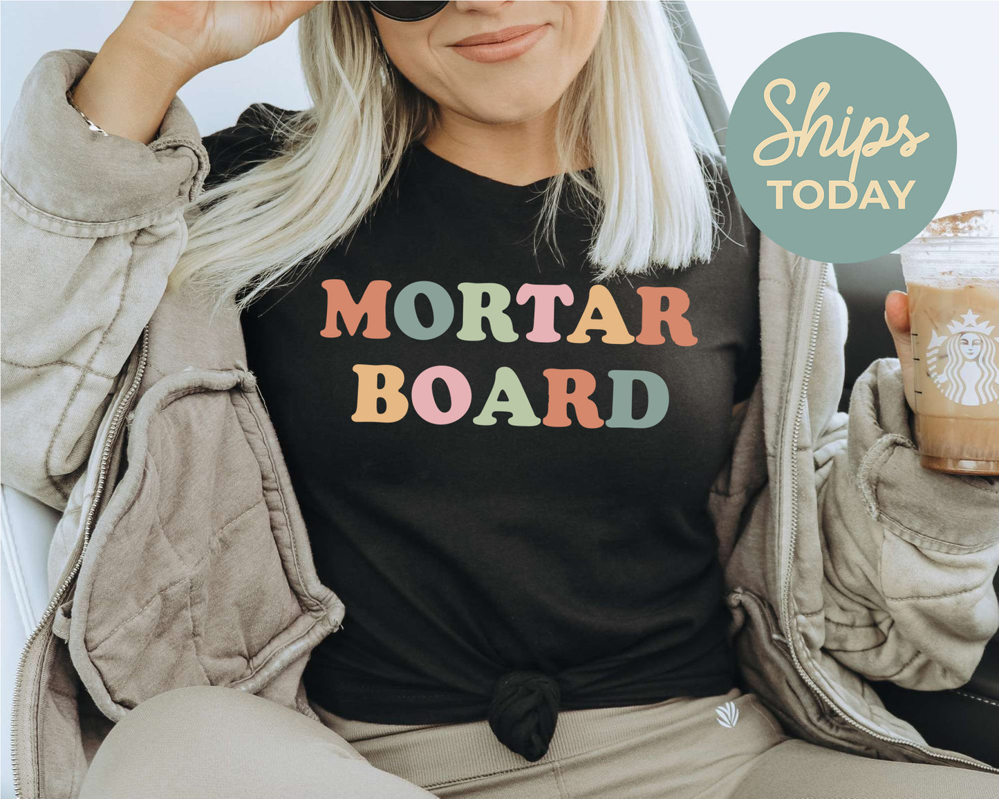 Mortar Board Bright and Colorful Sorority T-shirt _ 3475g