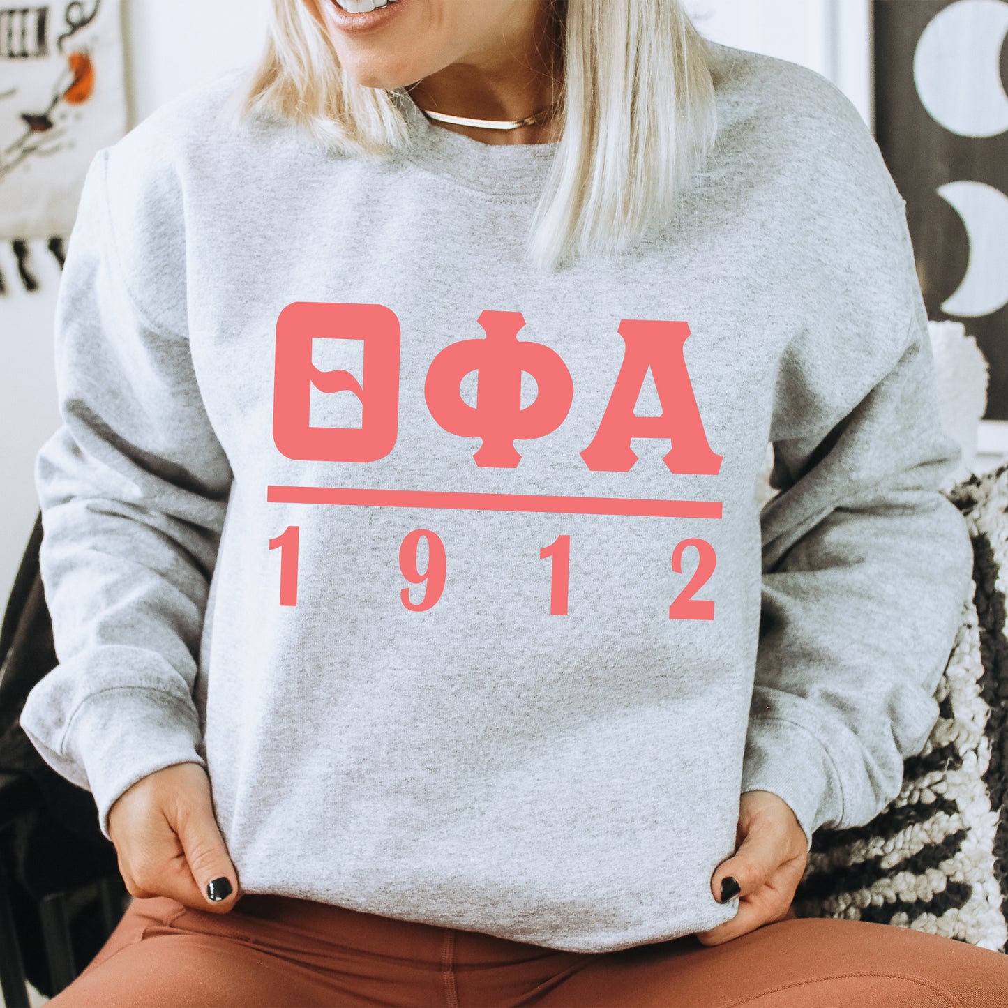 Theta Phi Alpha Monochromatic Sorority Sweatshirt _ 30867g