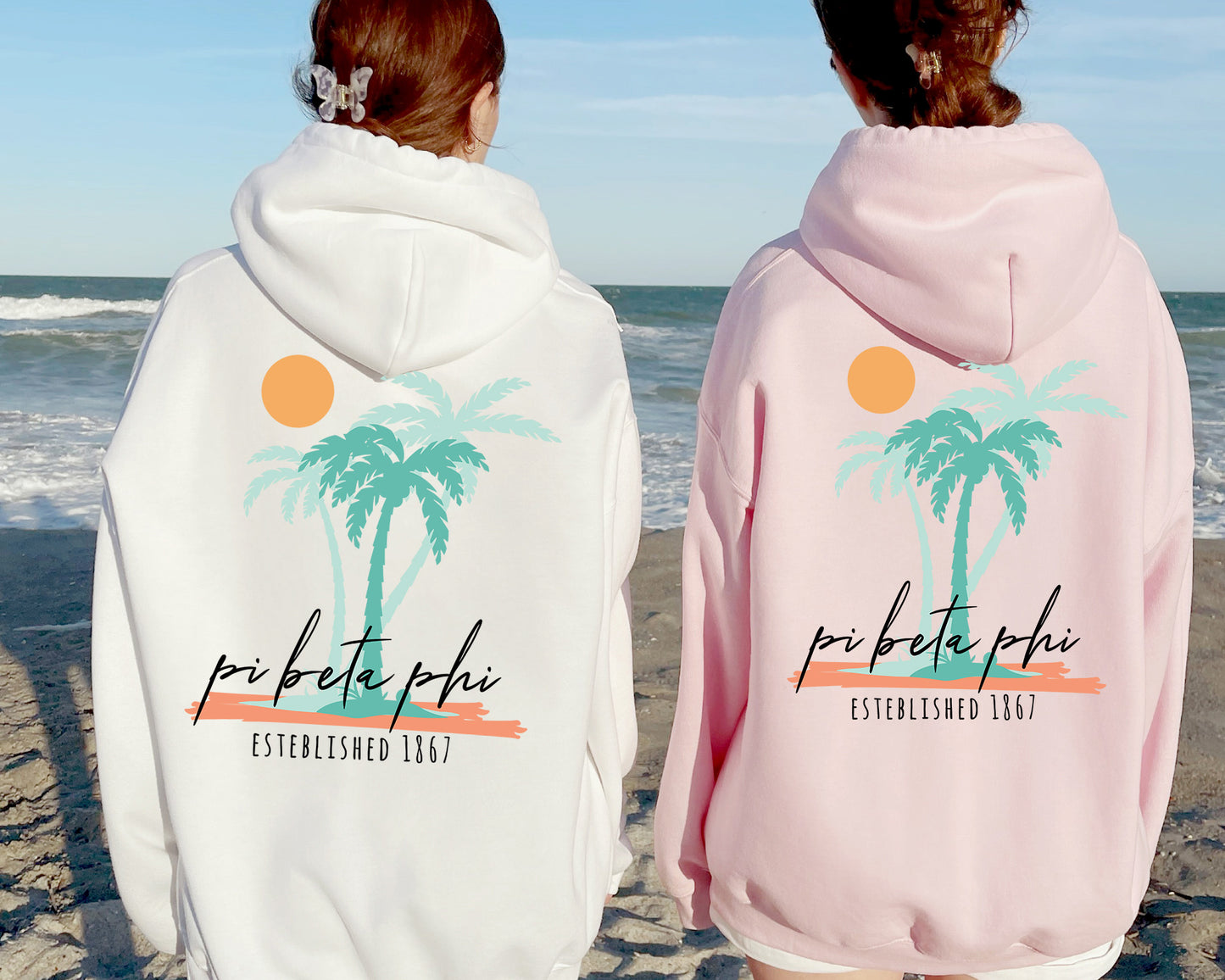 Pi Beta Phi Island Sisterhood Sorority Hoodie _ 33579g