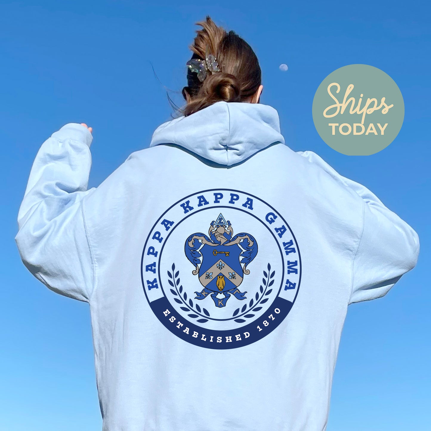 Kappa Kappa Gamma Crested Tradition Sorority Hoodie _ 32833g