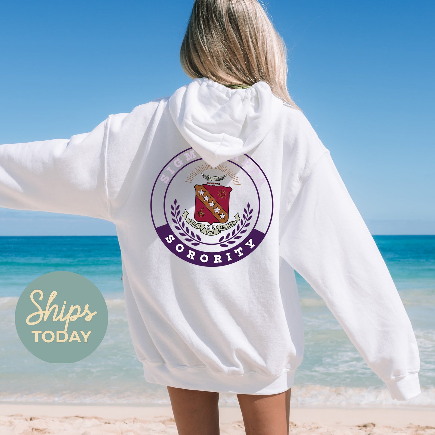 Sigma Kappa Crested Tradition Sorority Hoodie _ 32838g
