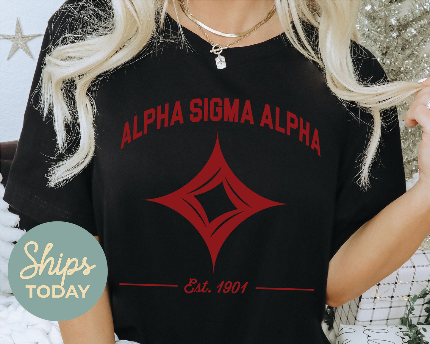Alpha Sigma Alpha Loyalty Crest Sorority T-shirt _ 4426g