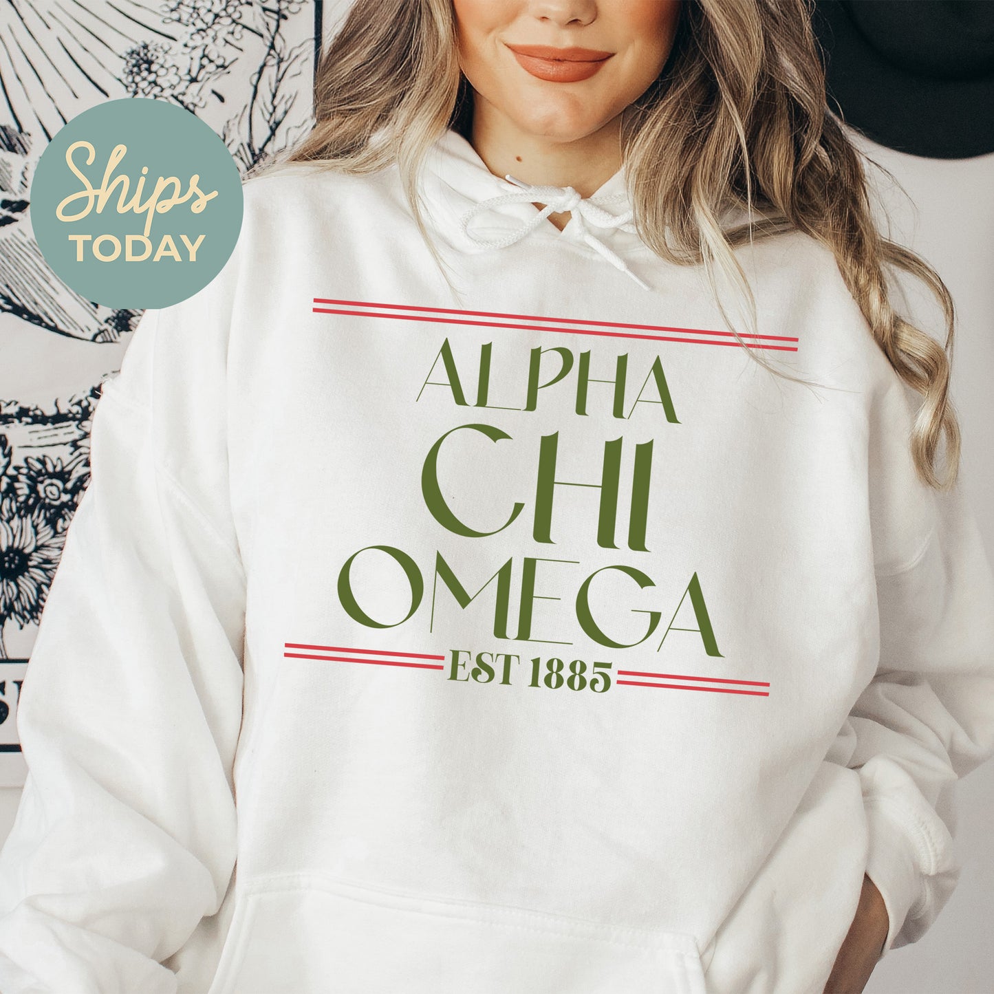 Alpha Chi Omega Greek Harmony Sorority Hoodie _ 34964g