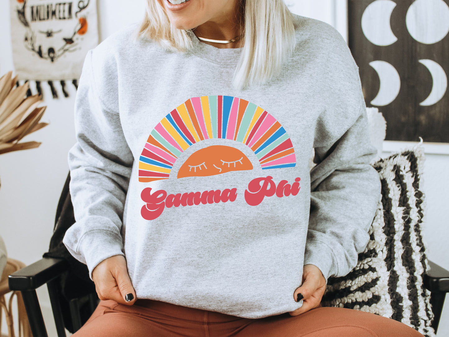 Gamma Phi Beta Sunshine Sorority Sweatshirt _ 3321g