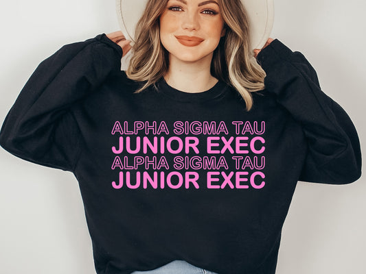 Alpha Sigma Tau Junior Exec Sorority Sweatshirt _ 30933g