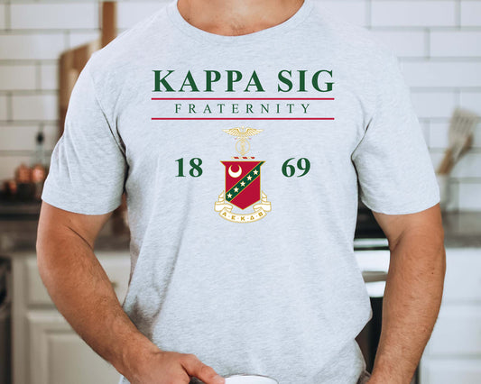 Kappa Sigma Iconic Crest Fraternity T-shirt _ 31129g