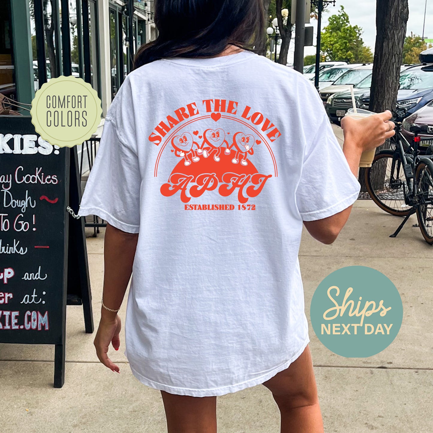 Alpha Phi Share the Love Comfort Colors Sorority T-shirt _ 33237g