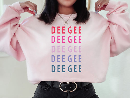 Delta Gamma Bright and Stacked Sorority Sweatshirt _ 11g