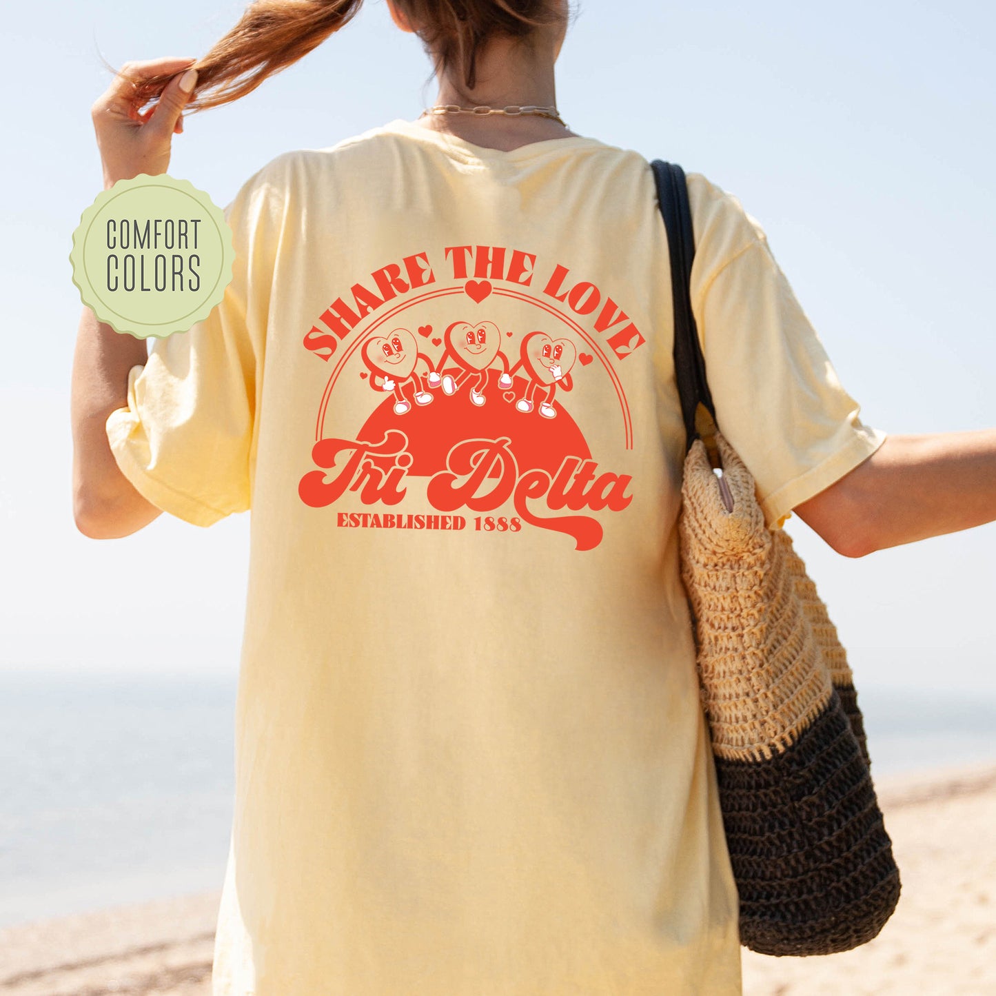 Delta Delta Delta Share the Love Comfort Colors Sorority T-shirt _ 33242g