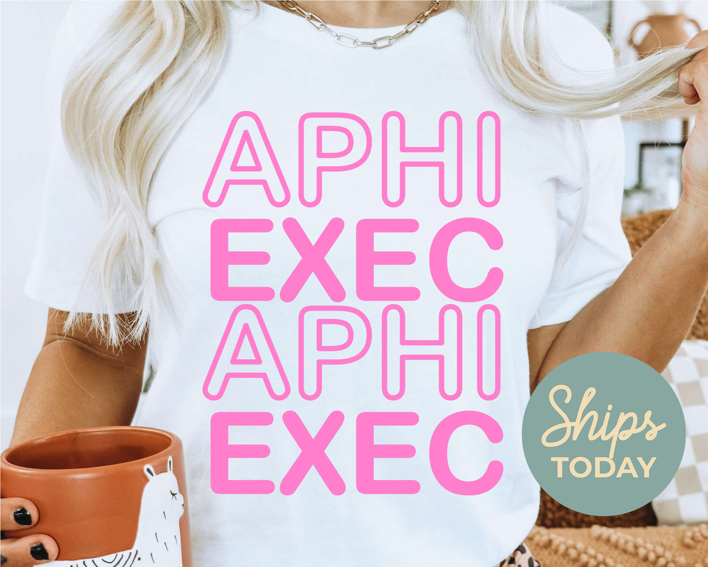 Alpha Phi Executive Sisterhood Sorority T-shirt _ 30905g