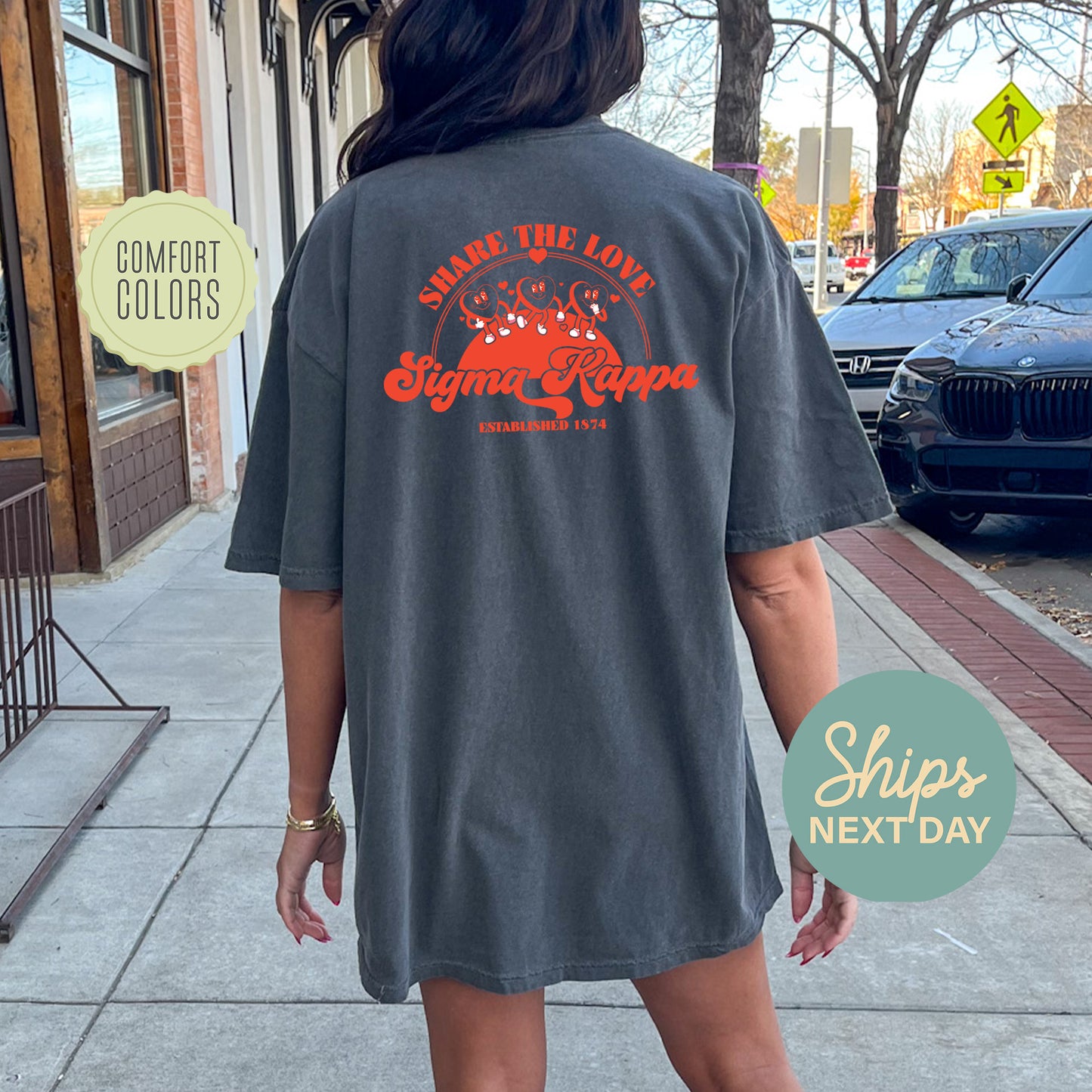 Sigma Kappa Share the Love Comfort Colors Sorority T-shirt _ 33254g