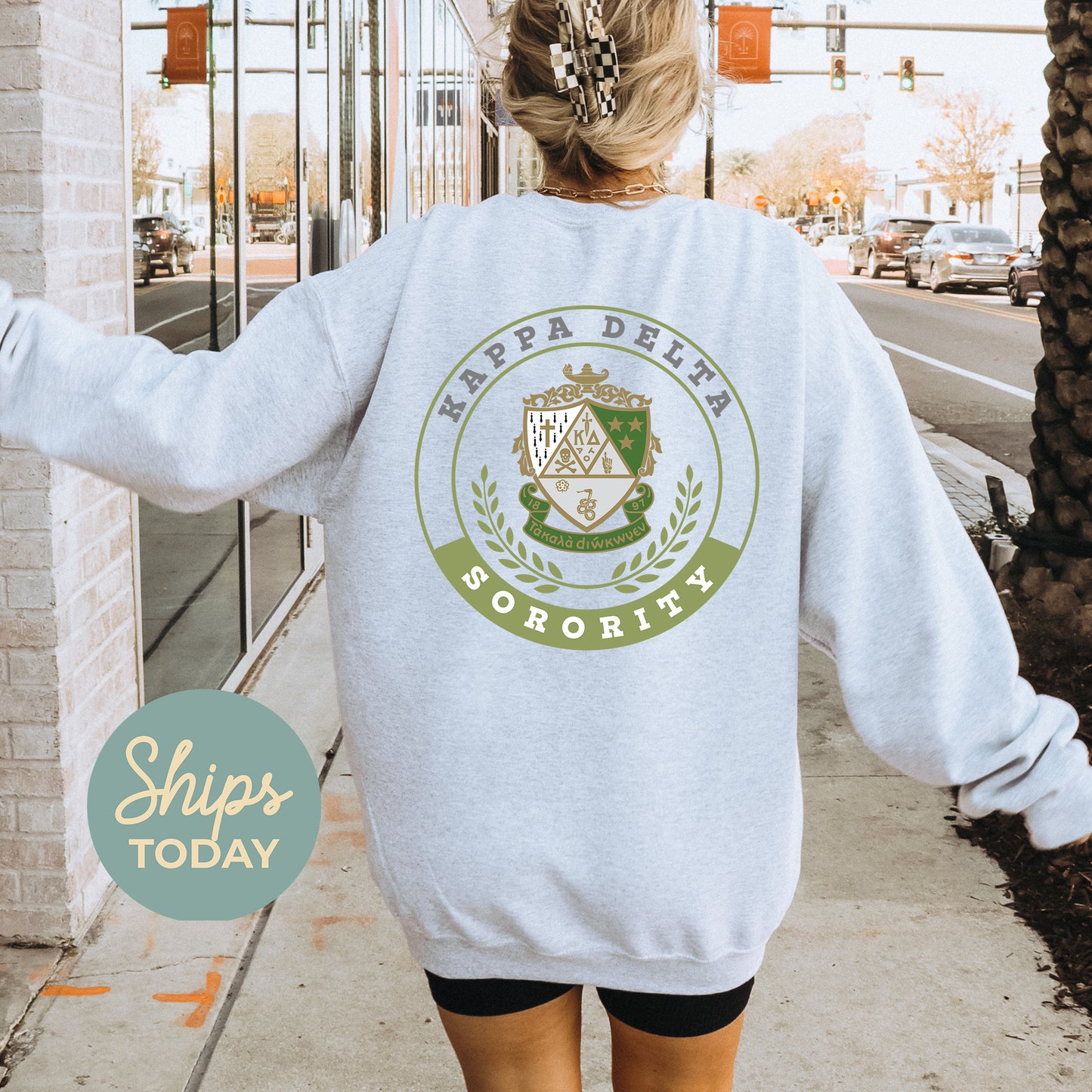 Kappa Delta Crested Tradition Sorority Sweatshirt _ 32832g